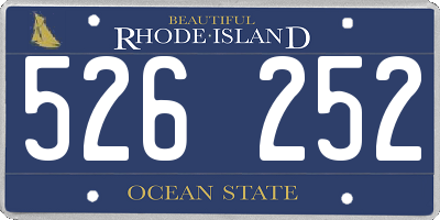 RI license plate 526252
