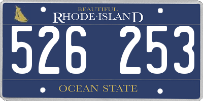 RI license plate 526253