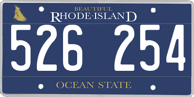 RI license plate 526254