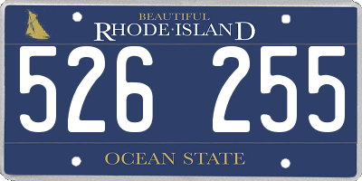 RI license plate 526255