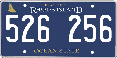 RI license plate 526256