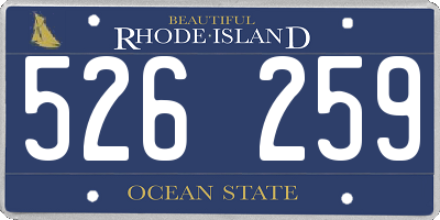 RI license plate 526259