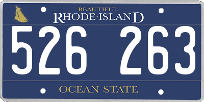 RI license plate 526263