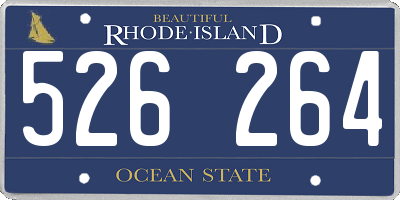 RI license plate 526264
