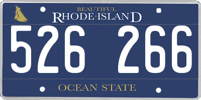 RI license plate 526266