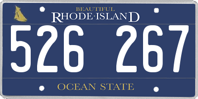 RI license plate 526267