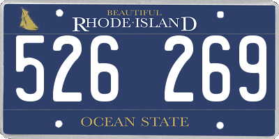 RI license plate 526269