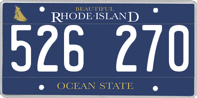 RI license plate 526270