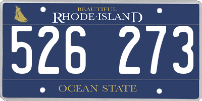 RI license plate 526273