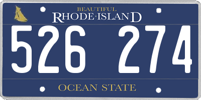RI license plate 526274