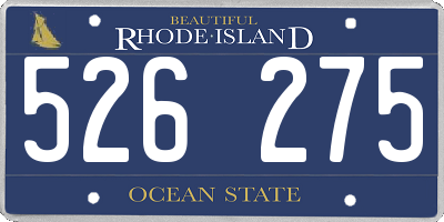 RI license plate 526275