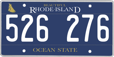 RI license plate 526276