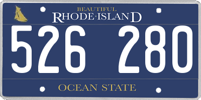 RI license plate 526280