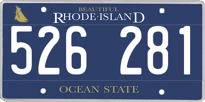 RI license plate 526281