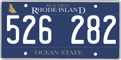 RI license plate 526282