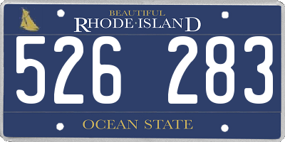 RI license plate 526283