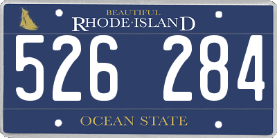RI license plate 526284