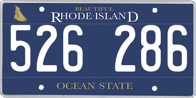 RI license plate 526286