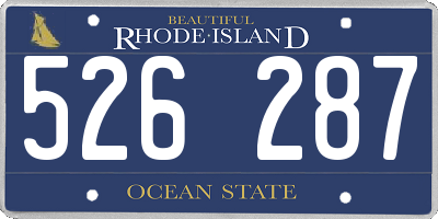 RI license plate 526287