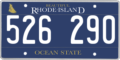 RI license plate 526290