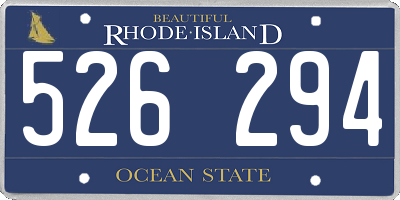 RI license plate 526294