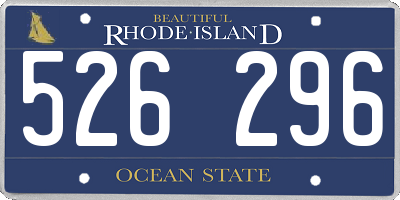 RI license plate 526296
