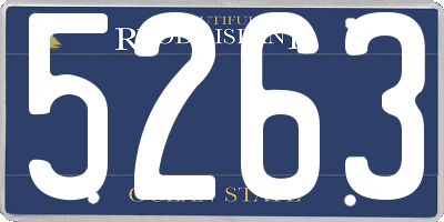 RI license plate 5263