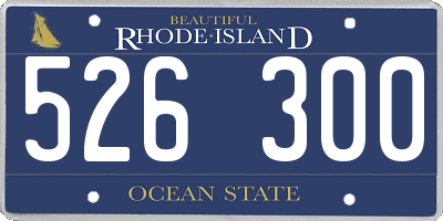 RI license plate 526300