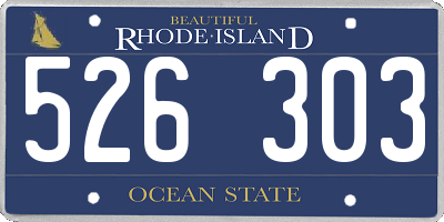 RI license plate 526303