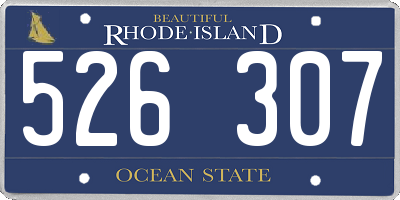 RI license plate 526307