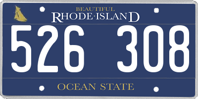 RI license plate 526308