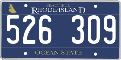 RI license plate 526309