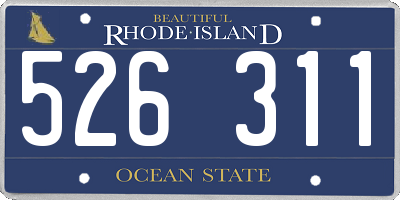 RI license plate 526311