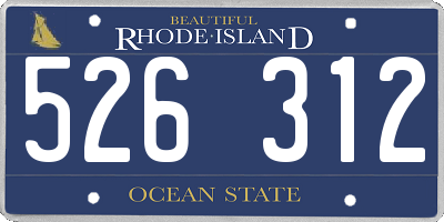 RI license plate 526312