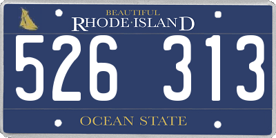 RI license plate 526313