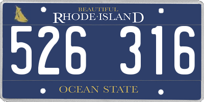 RI license plate 526316