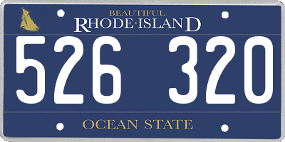 RI license plate 526320