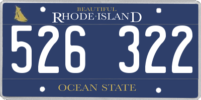 RI license plate 526322
