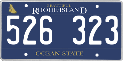 RI license plate 526323