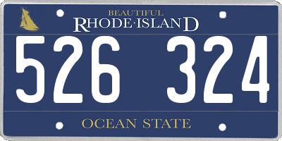 RI license plate 526324
