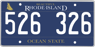 RI license plate 526326