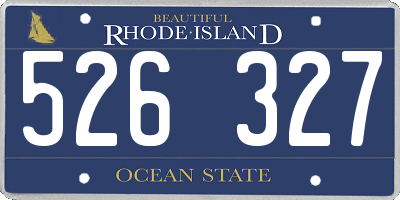 RI license plate 526327