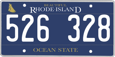 RI license plate 526328