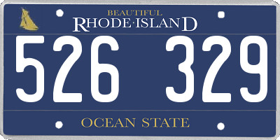 RI license plate 526329