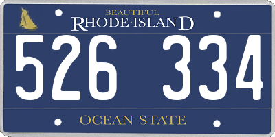 RI license plate 526334