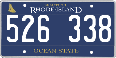 RI license plate 526338