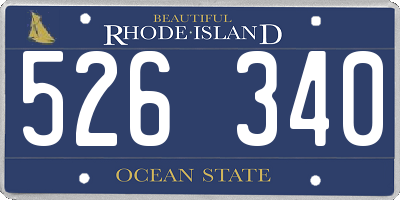 RI license plate 526340