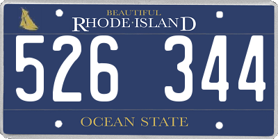 RI license plate 526344