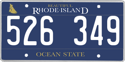 RI license plate 526349