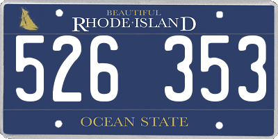 RI license plate 526353